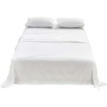 Striped 36x72 Sofa Bed Sheets Twin Size For Sleeper Sofa Bed Soft Double Brushed 1800 Microfiber 3 Pcs Include 1 Fitted Sheet 1 Flat Sheet 1 Pillowcase White,37104318 - trắng - Xem 2