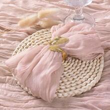 Socomi - Juego de 24 servilletas de gasa para otoño Acción de Gracias diseño bohemio lavables para boda fiesta baby shower decoración de fiesta de cumpleaños - Polvo rosa - Ver 3