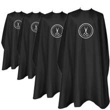 4 buc pelerină profesională pentru coafor cu design de foarfecă - guler reglabil antistatic, material neted de înaltă calitate, îmbrăcăminte de coafură unisex - accesoriu profesional de salon, material antistatic