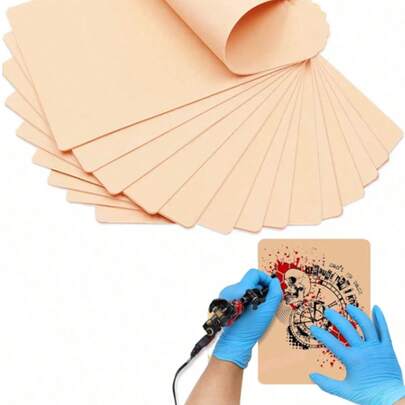 1pc/5pcs/10pcs/20pcs Tattoo Practice Skin, Silicone Practice Skin, Microblading Practice Skin, Blank Practice Skin, Suitable For Tattoo, Eyebrow Embroidery, Tattoo Practice Tools For Beginners