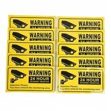 1/10Pcs CCTV Security 24 Hour Video Surveillance Sign Camera Warning Car Stickers