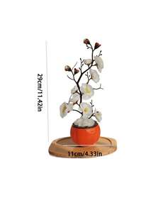Artificial Flowers, Artificial Plum Blossoms, Red Plum Blossoms, Lifelike Artificial Plants, Suitable For Home And Office Desk Decor - Multicolor - View 4