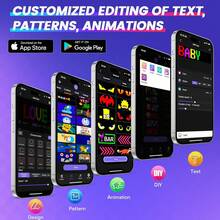 Programmable LED Matrix Panel - Flexible & Bendable Display With Remote Control And App Control, Customizable Pixel Art, Text, Clock, Animation For Store Signs, Game Rooms, Office Decor, Wall-Mounted/Tabletop - RGB - View 5