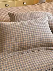 波西米亚风印花双层荷叶边床裙三件套（1条床裙+2个枕套），优雅清新田园风，适用于双人床/单人床，卧室床上用品，四季皆宜 - 咖啡棕 - 查看 9