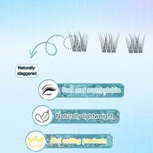 120-Cluster False Eyelashes, Eyelash Clusters, Home DIY, Natural, Long, Glue-Free, Includes Adhesive Strip, Pincers Included, Easy To Use, Soft, Eyelash Length 11-12mm, Simulation, Natural Makeup, Suitable For Daily Use - CC - View 9