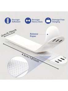 YITAPE 12pcs Frame Fixing Glue, Damage-Free Installation. Adopts Double-Layer Hook Design, Easy To Disassemble And Install. Suitable For Remote Controls, Frames, Sockets, Etc. - Multicolor - View 9