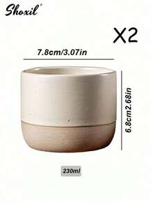 shoxil 1/2pcs Coarse Ceramic Coffee Cup, Middle Eastern Style Mug, Ceramic Water Cup, Tea Cup, Matcha Cup, Milk Tea Cup, For Home, Entertaining Guests, Coffee Shop, Dinner Party - Cup - View 12