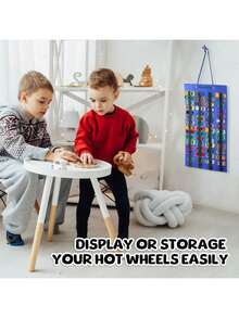 EstiloTendenciaOrganizadores De Almacenamiento Colgantes Para , Expositor Colgante De Doble Cara Tolerar Con 120 , Vitrina De Montaje En Pared Para Coches De Juguete, Camiones De Juguete (Azul)Calidad PremiumVersióN Mejorada - gris - Ver 12