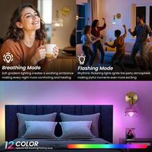 复古电池供电壁灯，可充电可调光无线灯，带遥控器，15色可调灯泡，花卉玻璃壁灯 - 卧室、客厅、走廊无线安装照明 - 15 colors - 查看 7