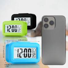 Desk Alarm Clock, Student Desk Intelligent Nightlight Digital Alarm Clock, Mini Smart Bedside Clock