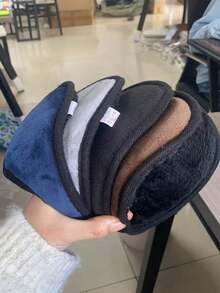 Foldable Winter Ear Muffs, Warm And Windproof, Thick Soft Fleece Material, Adjustable Elastic, Suitable For Running, Cycling, Skiing, Unisex