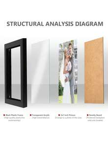 2 Packs 4x6 Picture Frames, Black Photo Frames, Suitable For Wall And Tabletop Display, Frames With Clear Display Screen - Black - View 3