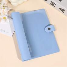 1pc A5 Transparent Soft PU Leather & PVC Loose-Leaf Notebook, Detachable Pages, Planner - Multicolor - View 8