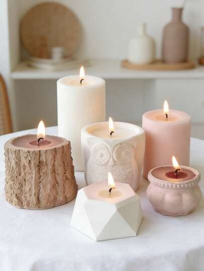 1pc Geometric Flower Pot & Candle Holder 2-In-1 Silicone Mold - Easy Release Reusable For Resin/Cement/Plaster, Home Decor DIY Gift For Valentine's Day/Mother's Day/Christmas