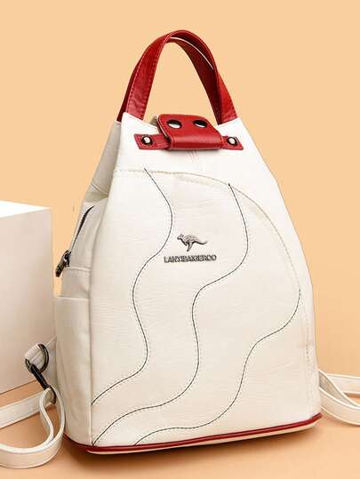 Kvinnors läderryggsäckar med dragkedja, bröstväska för kvinnor, reseryggsäck för damer, mochilas, skolväskor för tonårsflickor