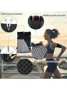 Brazalete Deportivo Universal para Todos Los Teléfonos. Brazalete para Teléfono Celular para Correr ,Ejercicios en el Gimnasio, Actividades al Aire Libre Material Reflectante - verde - Ver 9