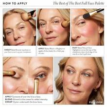 Paleta de maquillaje todo en uno | Incluye contorno, rubor, 2 iluminadores, 3 sombras de ojos | Tamaño completo, solución todo en uno práctica para viajar - 1 - Ver 3