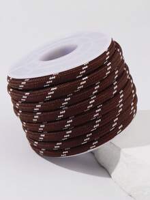 1 Roll 5m Beige & Brown Minimalist Cord, 0.5cm Diameter, DIY Accessory For Necklace, Bracelet, Bag Chain - Rope - View 4