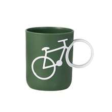Taza de PP en forma de bicicleta para baño, soporte para cepillo de dientes, taza irrompible y reutilizable, tazas para gárgaras, tazas para enjuague bucal de baño, 1 unidad - Blanco - Ver 3