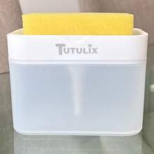 Dispensador de jabón de Cocina Blanco Incluye Esponja Nuevo Modelo Mejorado White Dish Soap Dispenser 600 ml - blanco - Ver 5