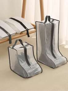 1/2/4 peças de sacos de armazenamento de botas, sacos de pó de sapatos de viagem para botas altas, sacos organizadores de botas para casa com janela transparente para proteção contra poeira