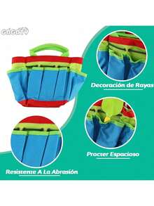 EstiloTendenciaJuego De 7 Piezas De Herramientas De JardineríA Para NiñOs, Todo En Uno Kit De Herramientas De JardineríA Duradero, Incluye Bolsa De Mano, Guante, Pava, Regadera, Pala, Rastrillo, TenedorCalidad PremiumVersióN Mejorada - 1 - Ver 6