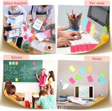 Thenshop 24 Pads Small Sticky Notes Bulk 15 X 2 Inch Mini Self Stick Note Pads, 5 Assorted Colors, Paper Memo For Office School Supplies, 50 Sheets_pad - 白色 - 查看 6