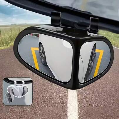 2个高清盲点后视镜，适用于360°可调车辆，提供前后车轮的广角视野，采用超透明玻璃制成，是卡车、SUV和轿车的理想选择。