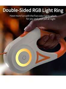 1pc Automatic Telescopic Leash With LED Lighting (Battery Not Included), Dual-Light Dog Leash, Available In 3m / 5m Sizes, Macaron Color. Dog Supplies