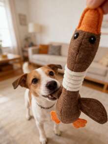 1pc Pet Sound Toy, Funny Animal Shaped With Built-In Sound Device To Attract Pet's Attention, Pet Sleep Companion & Boredom Relief Toy, Suitable For Travel, Home Use, And Pet Photography Props - Multicolor - View 3