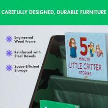 SUIOO Humble Crew Estantería de Almacenamiento para Libros 4 Niveles Color Espresso/Blanco - verde (verde camuflaje) - Ver 4