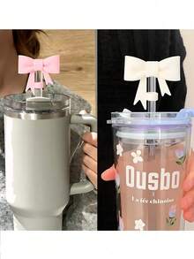 1pc 10mm Silicone Straw Topper, Dust Cover, Butterfly Ice Cube Straw Decoration For Drink Cup - Multicolor - View 4