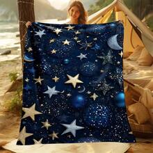 Retro Moon, Star And Sun Printed Blanket,Super Soft Flannel Printed  Blanket,As Birthday Gifts, Family, Wedding, Souvenir Blankets, Polyester Blankets Suitable For All Seasons, Washable, Machine Washable, Lightweight, Breathable, Comfortable, Warm, Unique, 280gsm For Him, Her Personalized Ideal Gifts For Her, Him, Family, Boyfriend, Girlfriend, Father, Family, Mother, Lover, Daughter, Son, Grandfather, Grandmother, Teacher,Doctor, Nurse,Friend, Classmate, Pet. Perfect Nap, Camping, Travel, Home, Daily Life, Office Decoration, Birthday, Anniversary, Valentine's Day, Thanksgiving, Graduation Season,Christmas, Halloween, Mother's Day, Father's Day, Wedding, New Year Gifts ,Sofa,Bed,Car,Bedroom,Living Room,Office,  Outdoor Camping, Beach,Wall Decoration - 多色9 - 查看 4