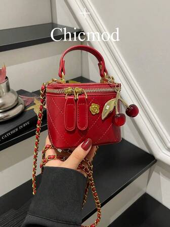 Mini handväska/axelväska med rombbroderi för kvinnor, lämplig för shopping, plånbok, unga kvinnor, studenter, nygifta, kontorsdamer. Perfekt för kontor, universitet, arbete, affärer, pendling, utomhusaktiviteter, resor och picknick