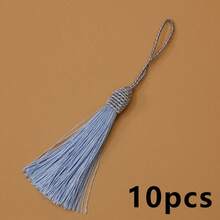 10 chiếc móc khóa tua rua, dùng làm bookmark, trang trí móc chìa khóa, làm đồ trang sức, thẻ quà tặng, mũ, quần áo, túi xách, đồ thủ công, quạt, đèn lồng, đám cưới và nhiều mục đích trang trí khác. - Nhiều màu - Xem 18