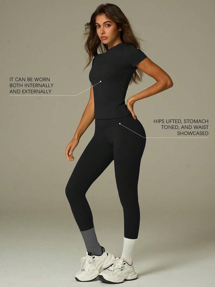 UONNOU Sporty Sculpting Loungewear Set | Stretchy Slim Fit Activewear