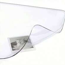 1pc Transparent Desk Pad, 23.6in*15.7in/39.37in*19.69in, Heat-Resistant Waterproof PVC Round Edge Durable Office Desk Protector Mat, Anti-Static Writing Pad - Clear - View 2