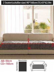 1件秋冬加厚绒面保暖沙发垫套，现代简约防滑沙发座垫保护套，防尘可水洗沙发套，浅灰色清新时尚，柔软不易褪色，宠物友好，可调节尺寸，适用于转角沙发，适合卧室、办公室、客厅组合家具，L型沙发毯，适用于1/2/3/4座沙发。 - 淺灰色 - 查看 16