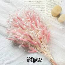 profumo di fiori secchi rosso/rosa, adatto per decorazione domestica, composizioni in vaso, decorazioni per matrimoni e altri abbellimenti degli spazi. Perfetto per il Ringraziamento, San Valentino, Natale, Capodanno e Primavera - Rosa - Visualizzare 6