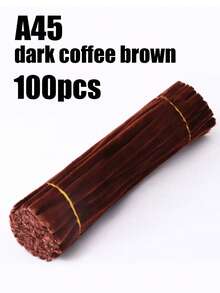 100支蓬松清洁棒，柔软毛绒工艺棒，适用于DIY花束、插花、儿童学校美术项目、派对装饰、毕业典礼、婚礼、生日礼物、母亲节、圣诞节和其他节日DIY工艺品。 - 彩色 - 查看 12