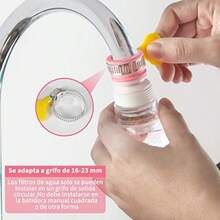 swfgg5 Piezas Filtro de Agua de Boquilla de Grifo Giratorio de 360 ° Rociador de Filtro Dispositivo de Ahorro de Agua Boca de Silicona Interfaz Universal Accesorios de Grifo de Ducha Presurizadoseg - como en la foto - Ver 8