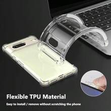 USTIYA Funda para Google Pixel 7 Case Uso Rudo Transparente Protectora de camara Carcasa BumperShock-Absorcion TPU Cover con Cuatro Esquinas Espesamiento - Transparente - Ver 6