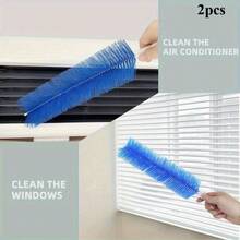 3支/1支装可弯曲除尘掸，蜘蛛网除尘掸，风扇清洁刷 - 可弯曲蜘蛛网除尘掸 - 超细纤维刷头，可水洗 - 适用于风扇、空调、排水管、纱窗、窗帘、百叶窗、沙发、家具、清洁工具、通风口、窗帘、汽车 - 可重复使用除尘掸 - 彩色 - 查看 9