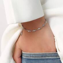 Women's Fashionable Star-Shaped Bracelet, Stainless Steel Fade-Resistant Bracelet, Suitable For Stacking At The Cuffs In Spring And Summer, As A Gift For Friends' Birthdays Or Valentine's Day. - Star - View 5