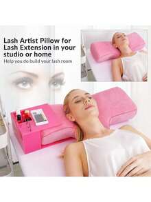 Oreiller pour extension de cils avec soutien du cou, oreiller pour extension de cils en mousse à mémoire de forme en velours confortable et non déformable pour salon de beauté, coussin ergonomique pour le cou pour l'extension de cils et le maquillage, soutien confortable de qualité professionnelle pour salon, permettant d'obtenir des résultats parfaits pour les cils et le maquillage, conception ergonomique extrême, adapté à une utilisation à long terme - Multicolore - Voir 9