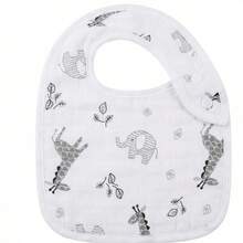 Cartoon Print Drool Bibs, Waterproof U-Shaped Absorbent Baby Feeding Bibs - Multicolor - View 8