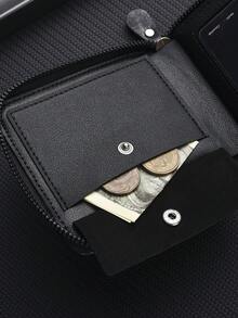 New Minimalist Men Short Zipper Wallet, Retro Fashion Multi-Card Slots Coin Purse Valentine's Day Gift Valentine'S Day - Multicolor - View 8