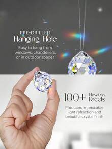 20pcs Classic Glass Crystal Bead Set, Multi-Faceted Teardrop Shape, Suitable For Chandelier, Balcony, Kitchen, Garden Decor And DIY Jewelry Making - Elegant Sunlight Catcher Craft Set For Wedding And Home Decor, Glass Beads For Jewelry Making, Restaurant Decor, Hotel Decor, Bedroom Decor, Living Room Decor - Clear - View 6