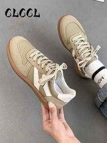 2026新款女士平底休闲运动鞋 - 卡其色 - 查看 5