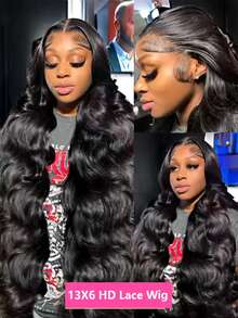 NARNI 36 Inch 13x6 Body Wave Lace Front Wigs Human Hair Pre Plucked 250% Density Body Wave HD Transparent Lace Front Wig Glueless Human Hair Wigs With Baby Hair For Women Real 15A Brazilian Virgin Lace Frontal Human Hair Wig Natural Black Color - Natural Black - Xem 4
